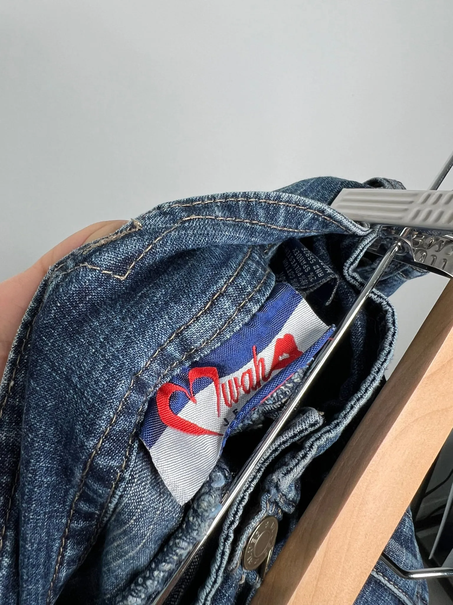2000s Vintage Mwah Pleated Denim Mini Skirt