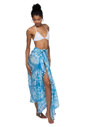 Beachy Breeze Tie Dye Cotton Wrap Sarong