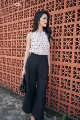 Black Maia Linen Pant
