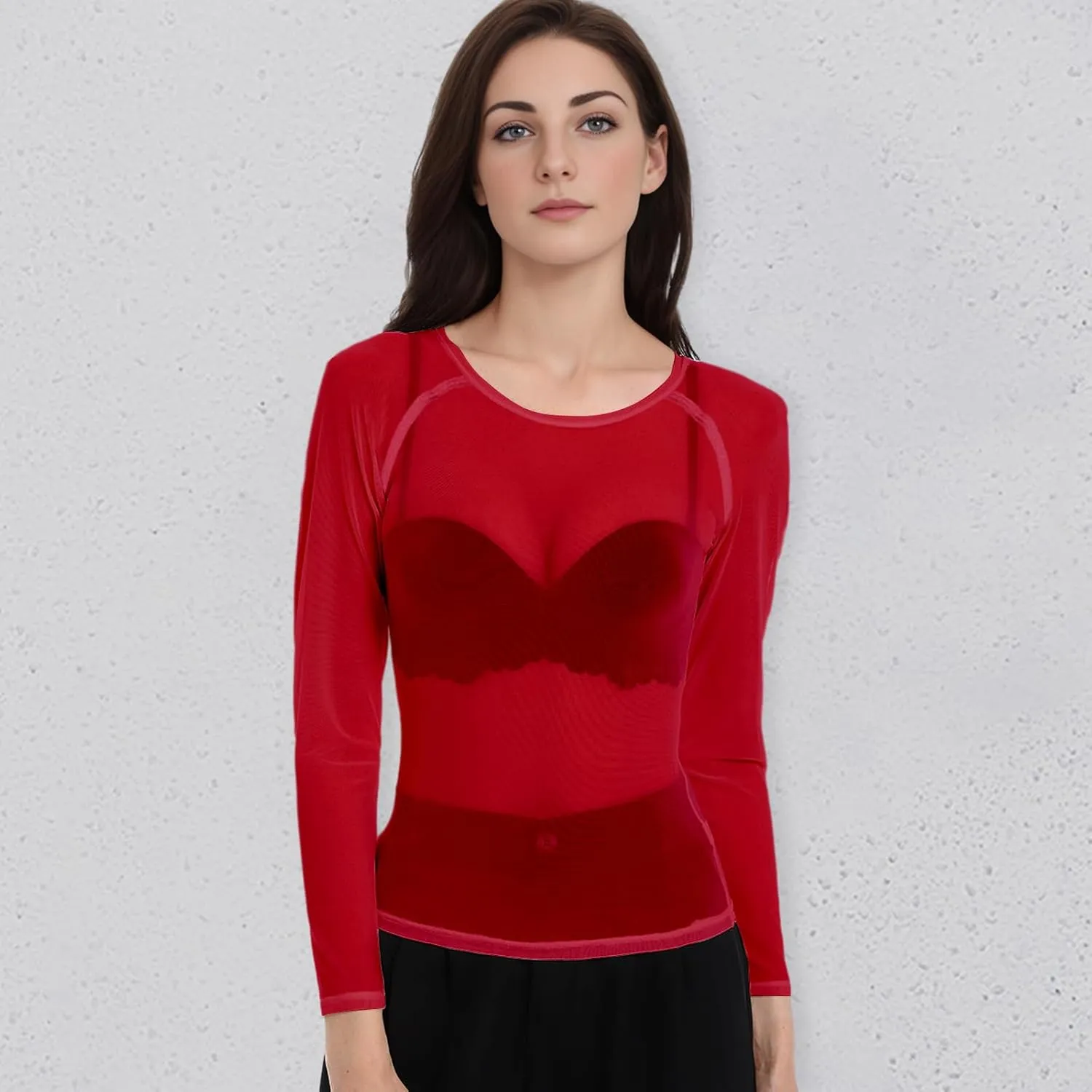 Buauty Sheer Tops for Women,Mesh Fishnet Tops Plus Size,Stylish and Sensational Mesh Blouses for Fashion-Forward Ladies