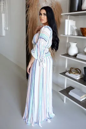 CANDY STRIPE Off-Shoulder Top