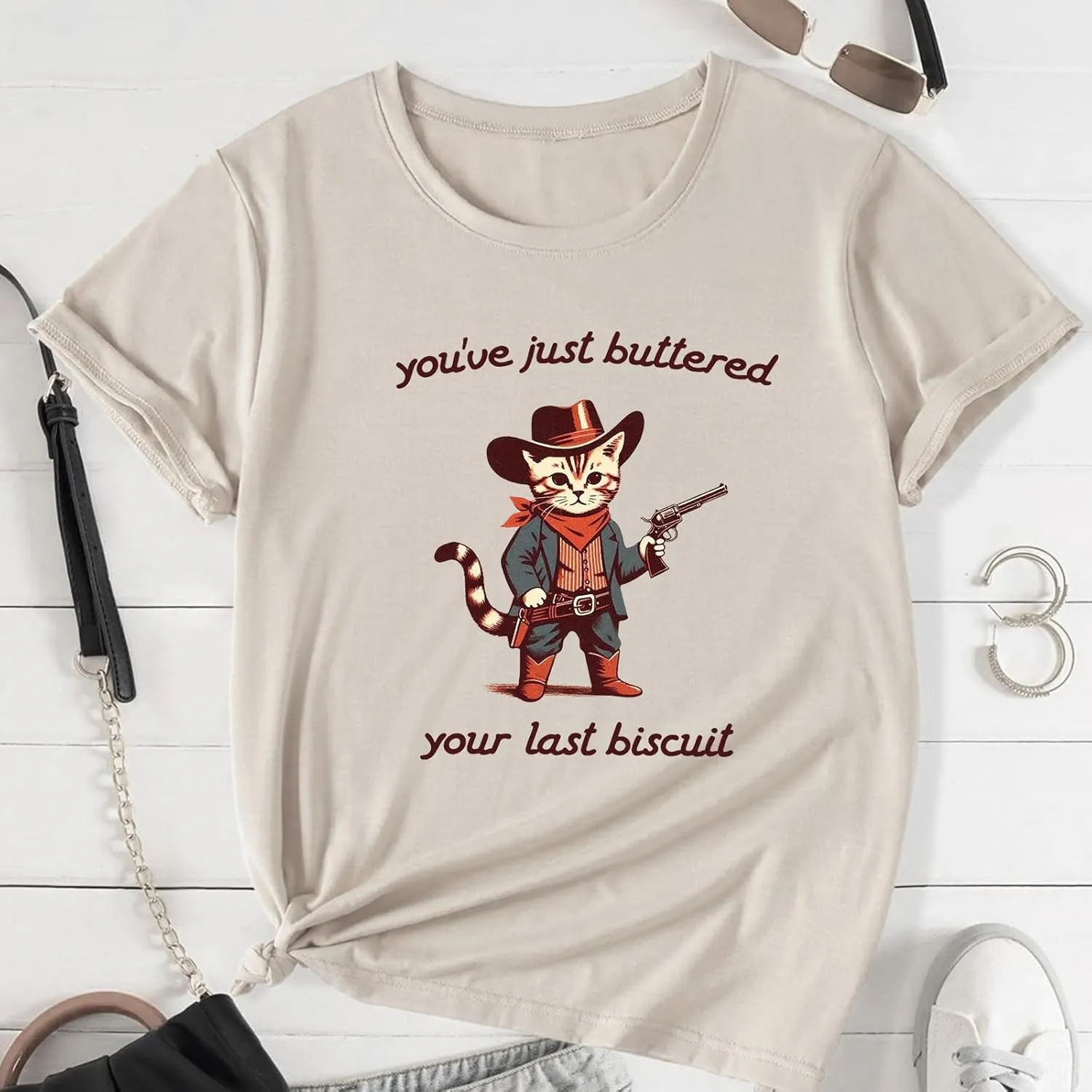Cat Lover T Shirt, Cute Cat Gifts Shirt for Cat Lovers, Funny Cat Themed Gifts for Women