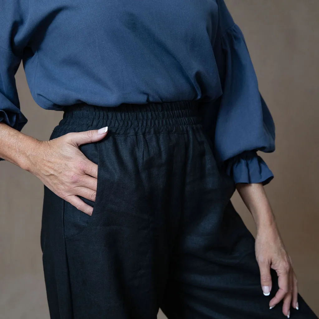 Celine Washed Navy Blouse