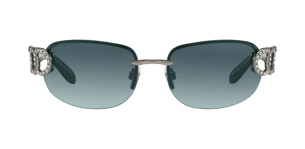Chloe Oval Semi-Rimless Sunglasses