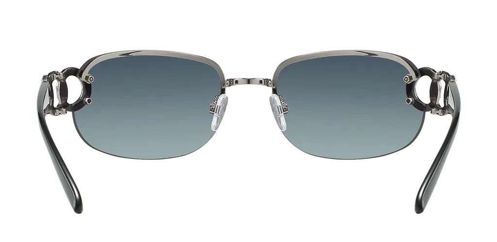 Chloe Oval Semi-Rimless Sunglasses