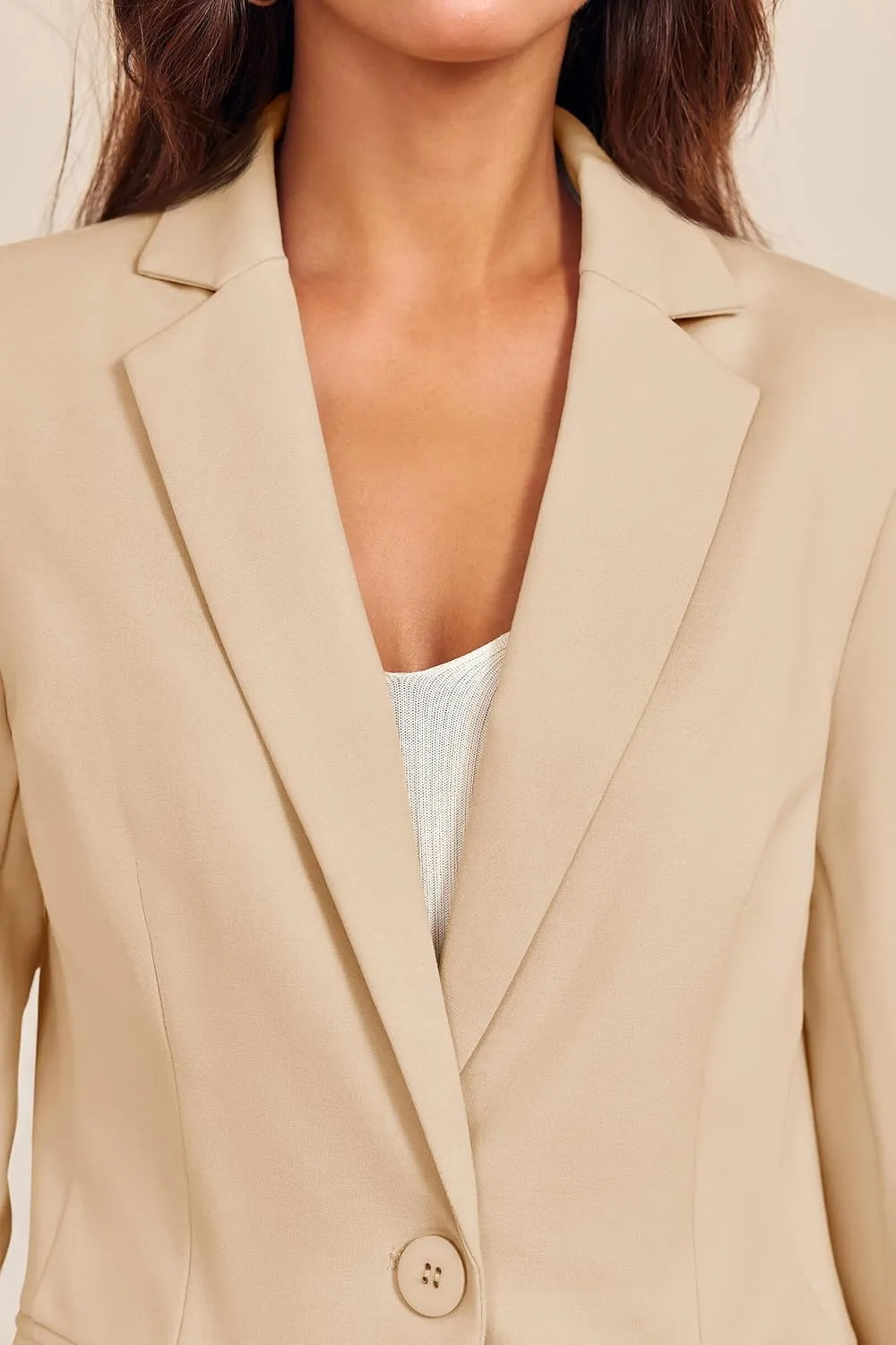Cicy Bell Womens Long Sleeve Blazers Open Front Business Casual Knit Stretchy Lightweight Suit Jackets