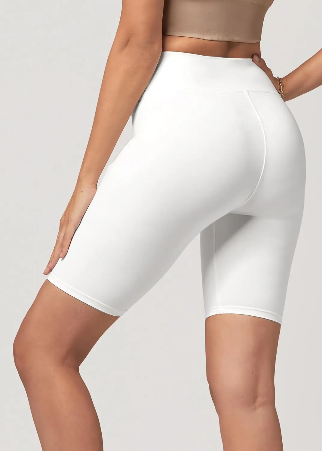 Conceited High Waisted Ultra Soft Leggings for Women - Capri Length and Biker Shorts - Available in Plus Size