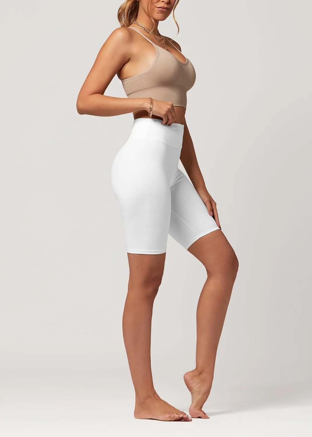 Conceited High Waisted Ultra Soft Leggings for Women - Capri Length and Biker Shorts - Available in Plus Size