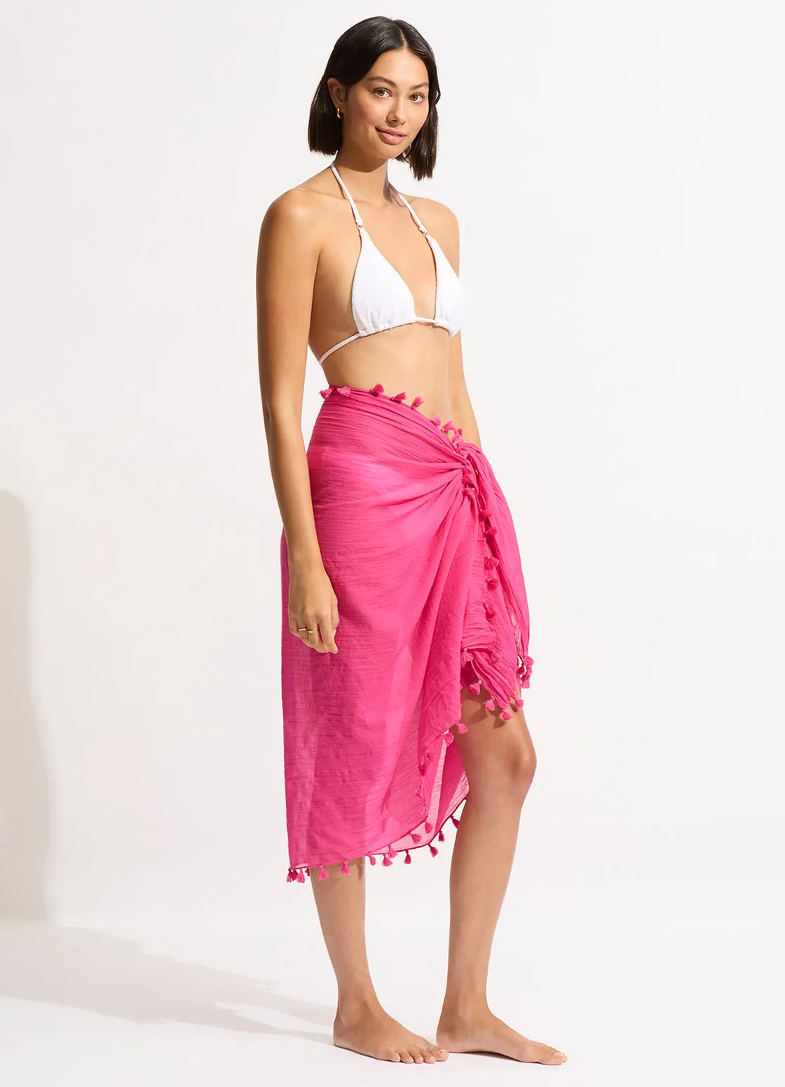 Cotton Sarong - Hot Pink