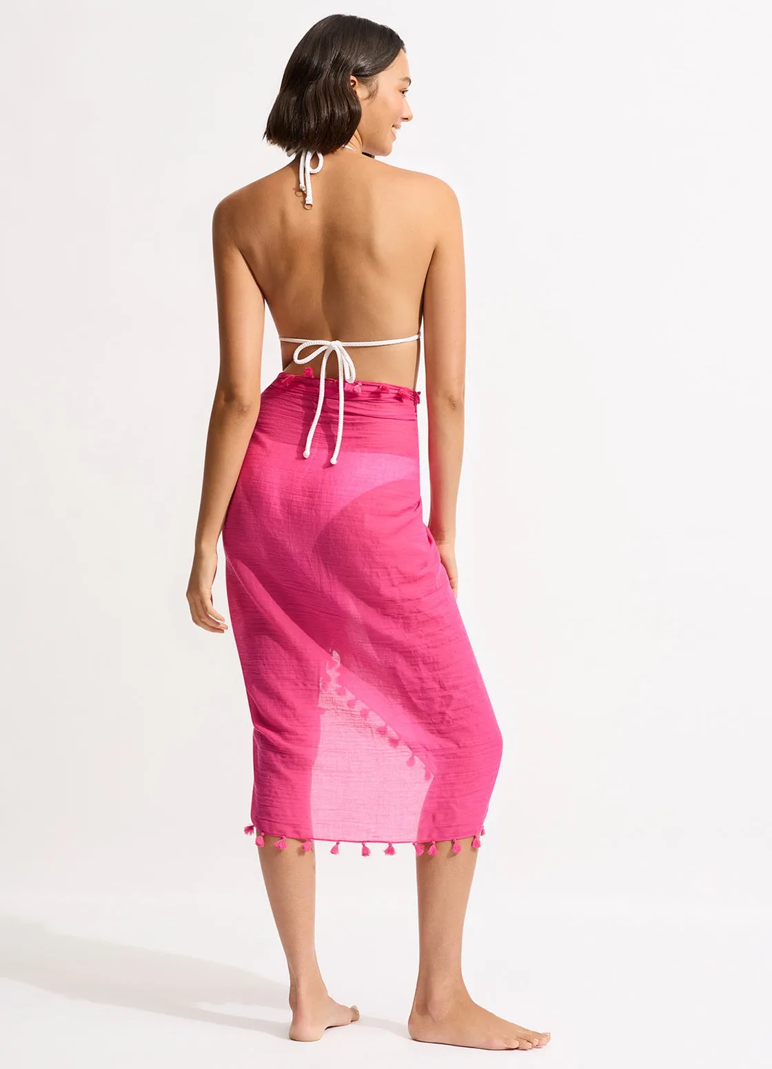 Cotton Sarong - Hot Pink