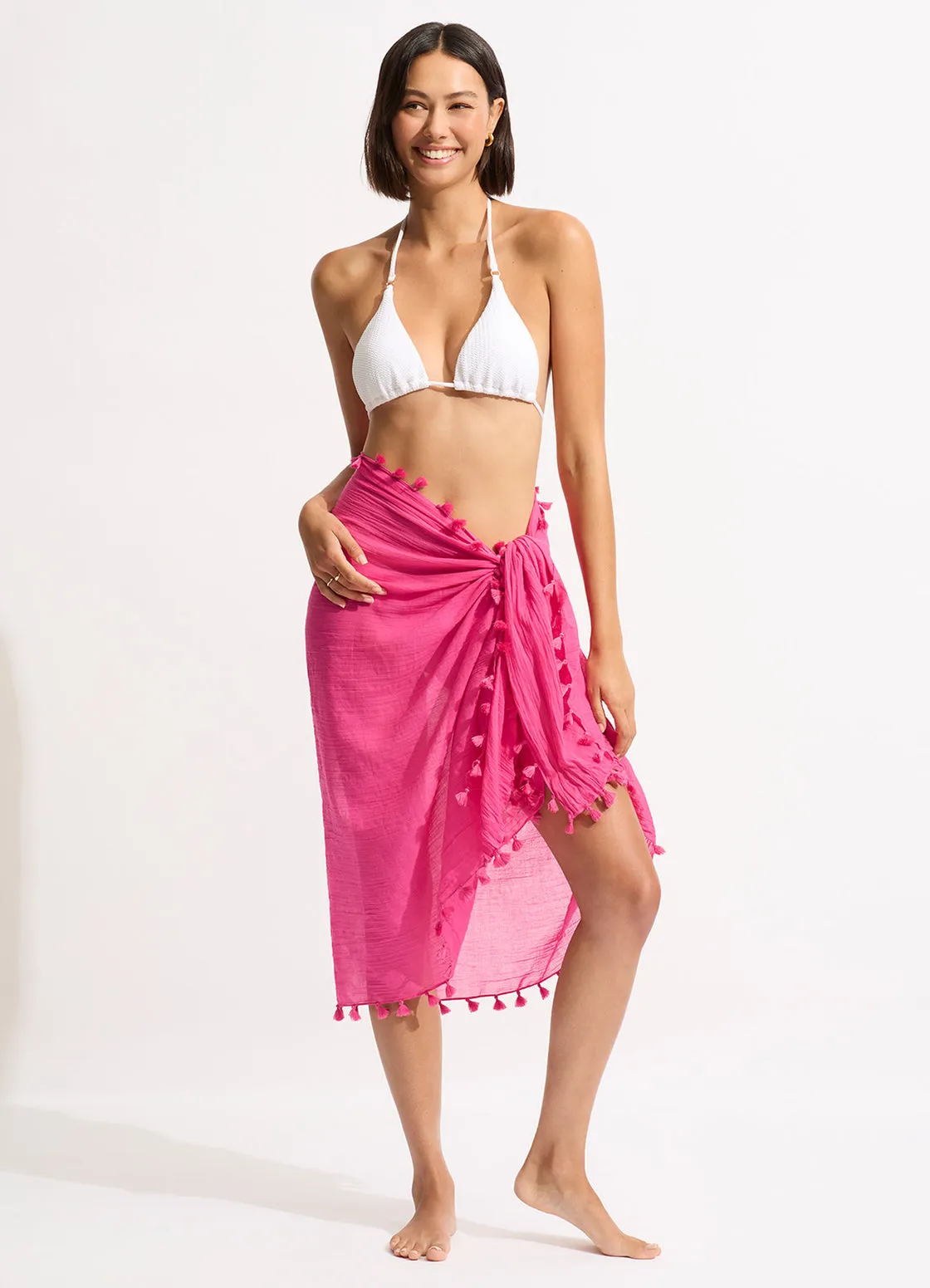 Cotton Sarong - Hot Pink