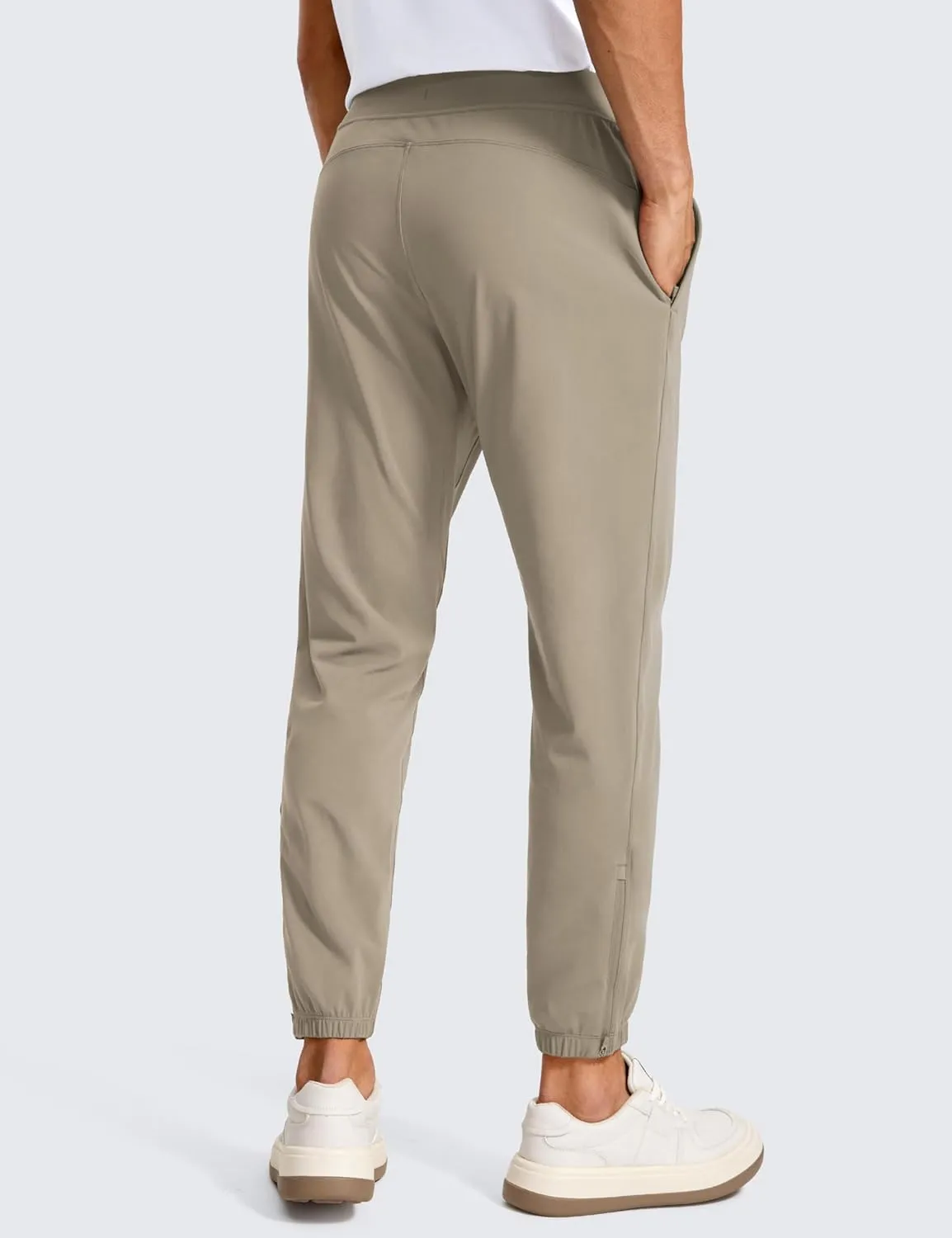 CRZ YOGA Mens 4-Way Stretch Comfy Athletic Pants - 28" Track Hiking Golf Gym Workout Joggers