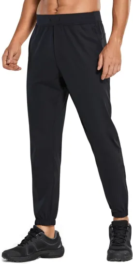 CRZ YOGA Mens 4-Way Stretch Comfy Athletic Pants - 28" Track Hiking Golf Gym Workout Joggers