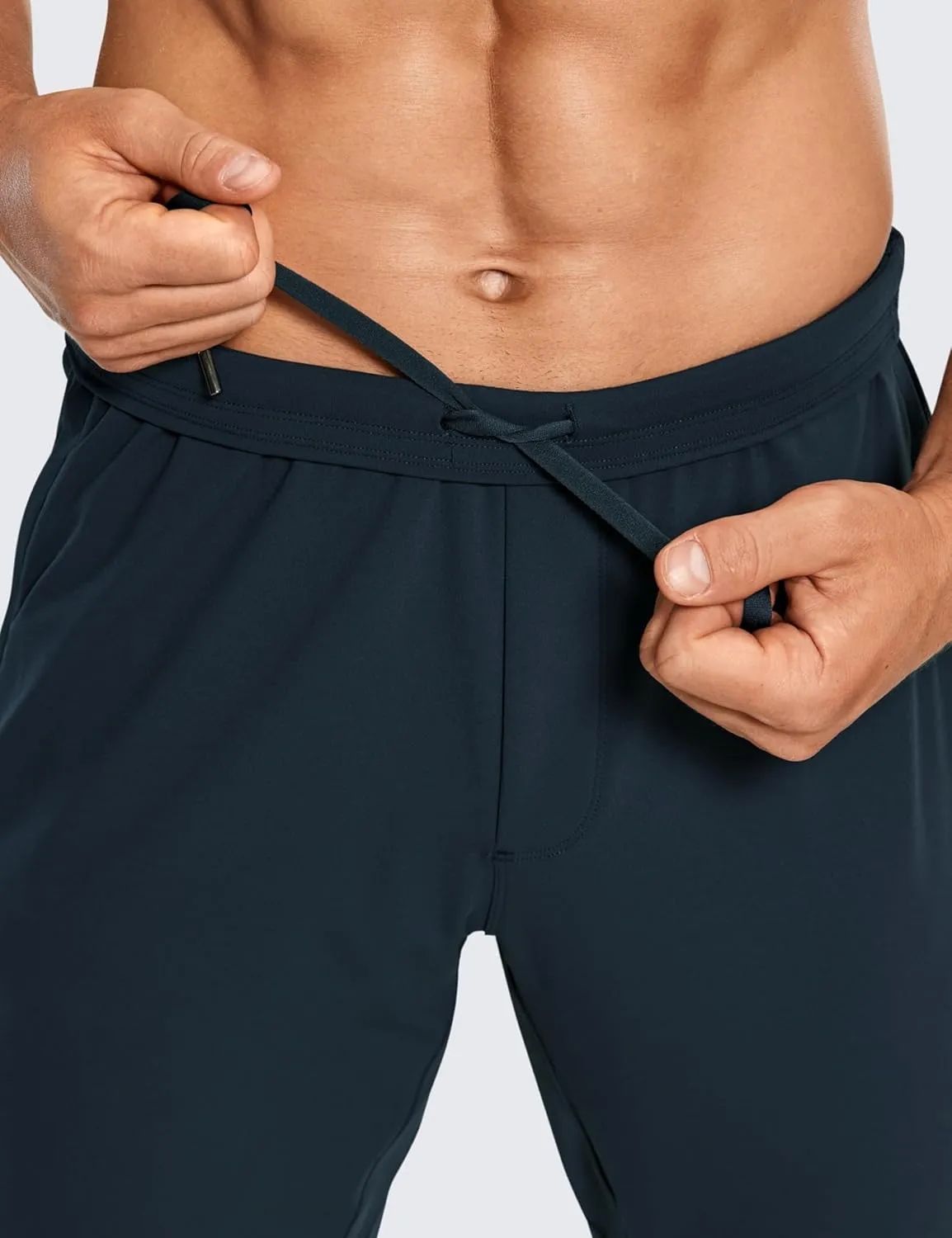 CRZ YOGA Mens 4-Way Stretch Comfy Athletic Pants - 28" Track Hiking Golf Gym Workout Joggers