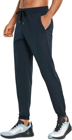 CRZ YOGA Mens 4-Way Stretch Comfy Athletic Pants - 28" Track Hiking Golf Gym Workout Joggers