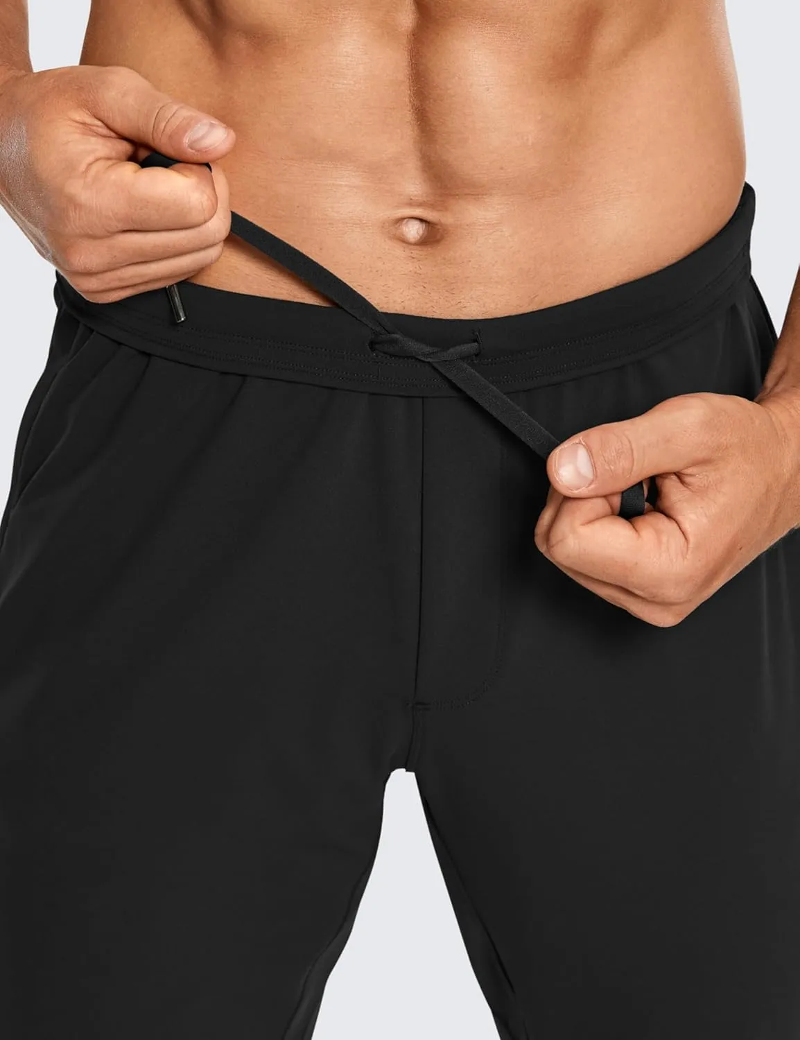 CRZ YOGA Mens 4-Way Stretch Comfy Athletic Pants - 28" Track Hiking Golf Gym Workout Joggers
