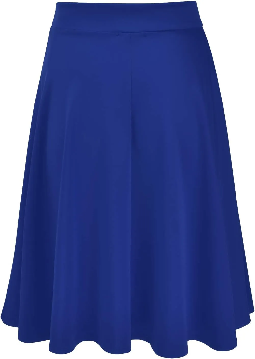EIMIN Women's Basic Versatile Stretchy Flared Casual Midi Skater Skirt (S-3XL)