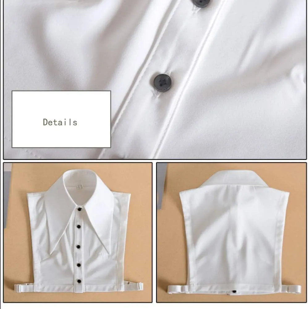 Elegtiskas Detachable Dickey Collar Blouse Half Shirt False Collar for Women and Girl