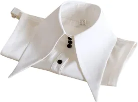 Elegtiskas Detachable Dickey Collar Blouse Half Shirt False Collar for Women and Girl