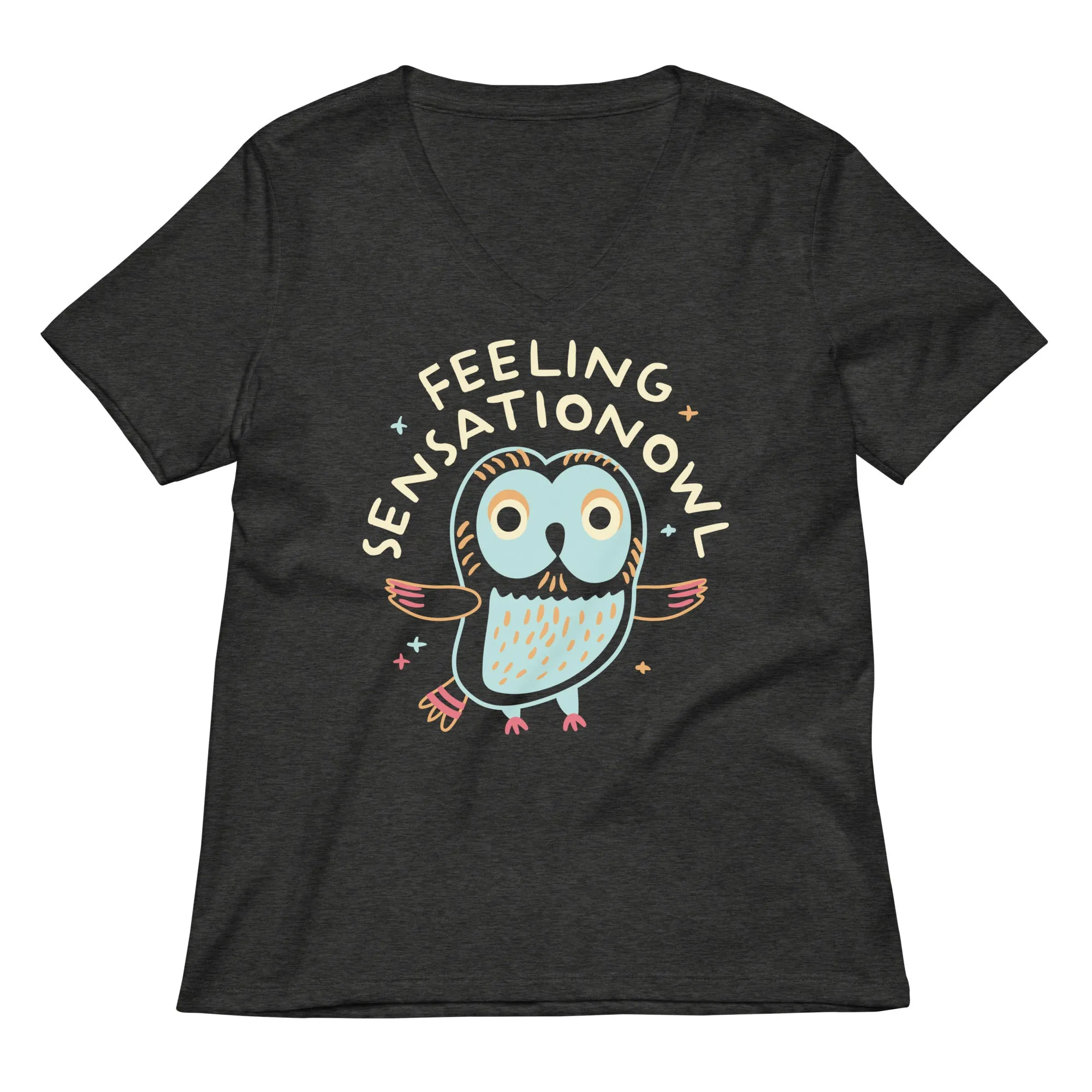 Feeling Sensationowl Women's V-Neck Tee