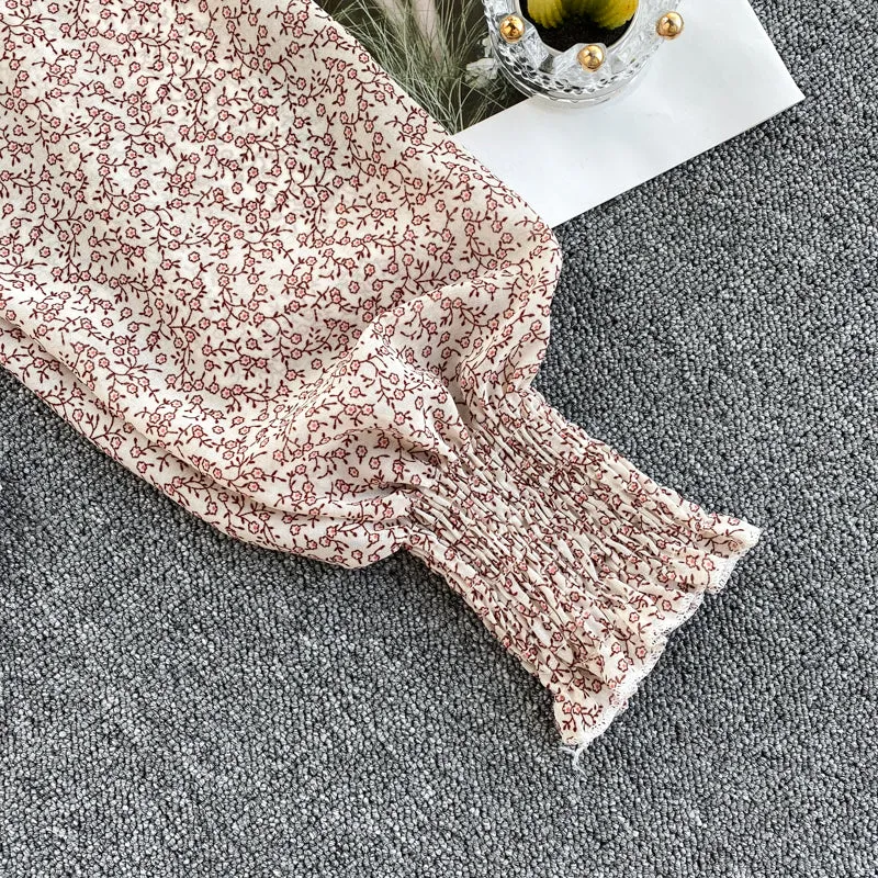 Floral Print Chiffon Blouse
