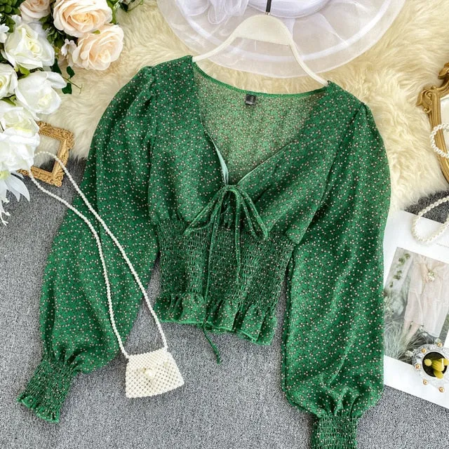 Floral Print Chiffon Blouse