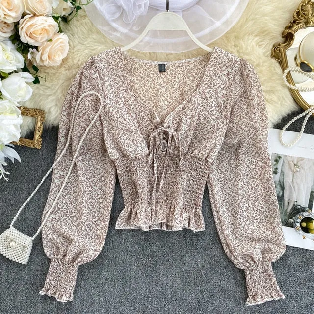 Floral Print Chiffon Blouse