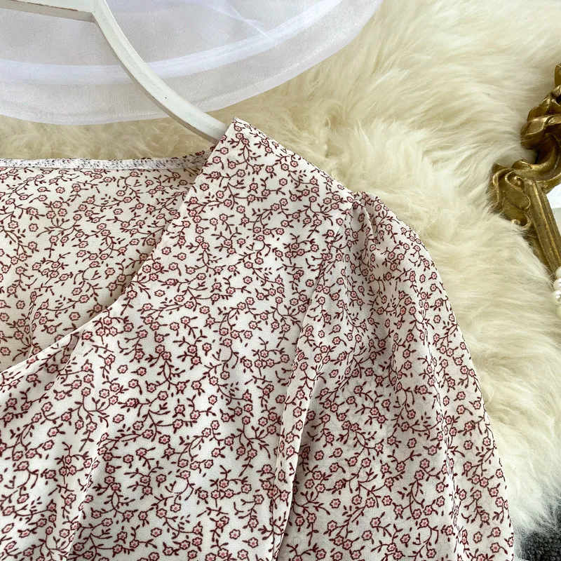 Floral Print Chiffon Blouse
