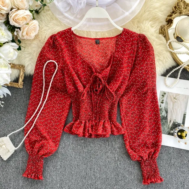 Floral Print Chiffon Blouse
