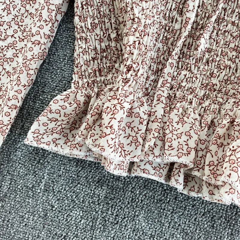 Floral Print Chiffon Blouse