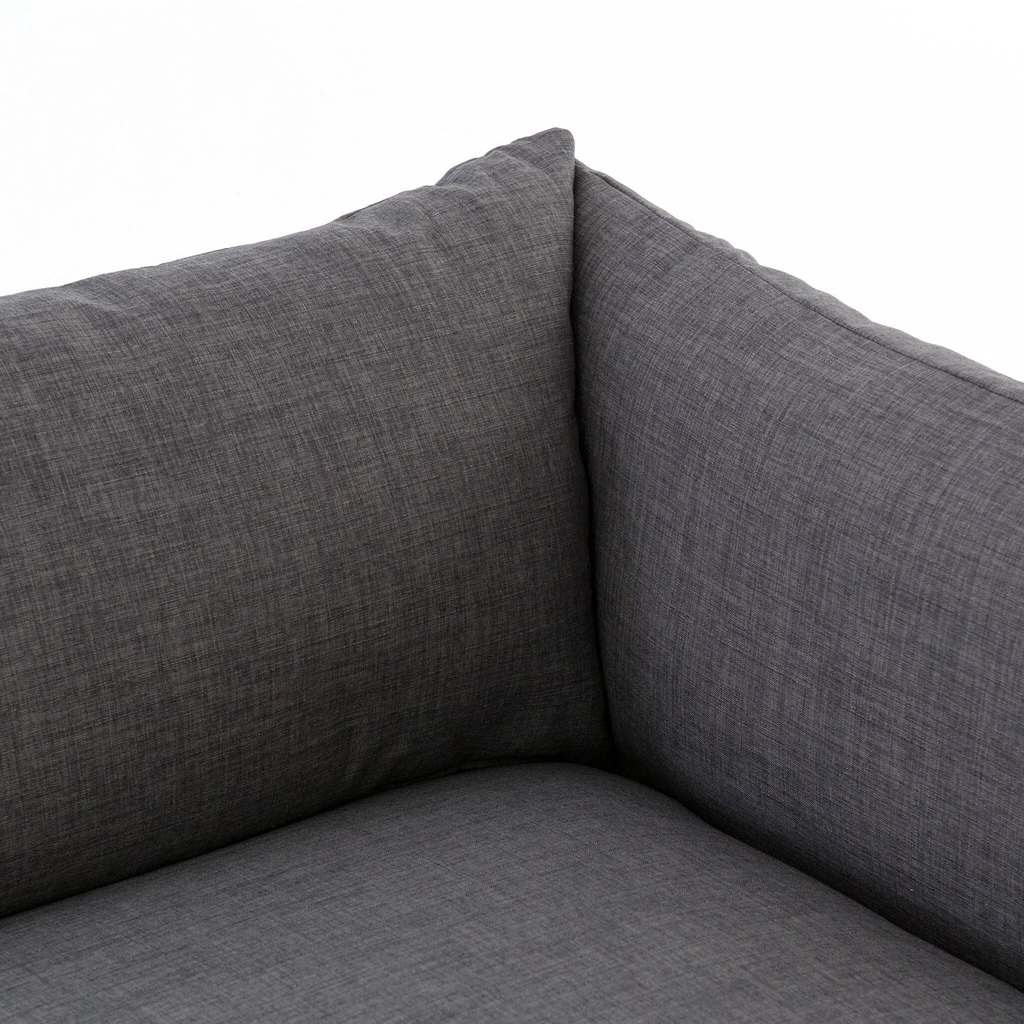 Four Hands Westwood 3-Piece Sectional With Ottoman in Bennett Charcoal