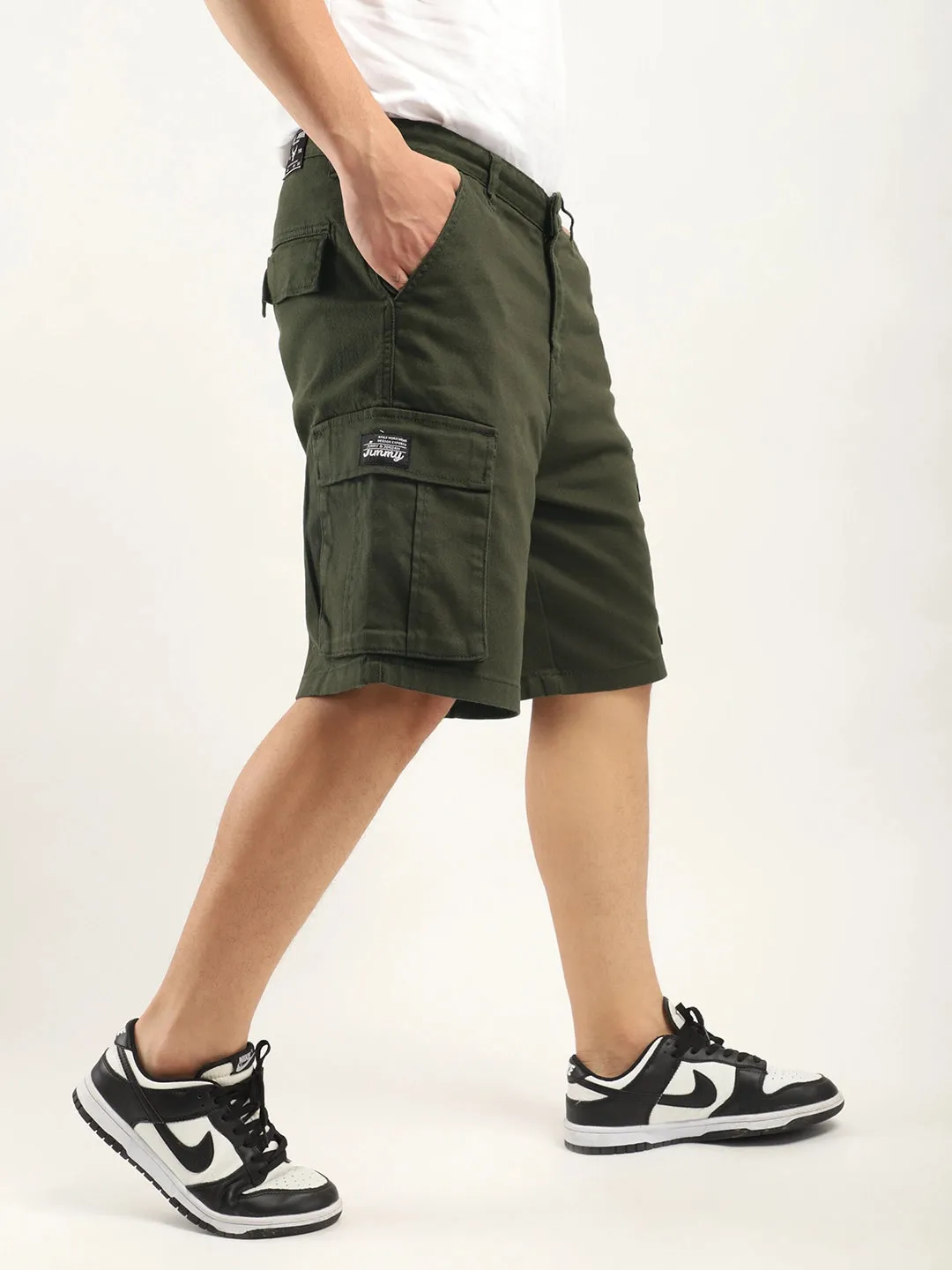 Fusion Green Cotton Shorts