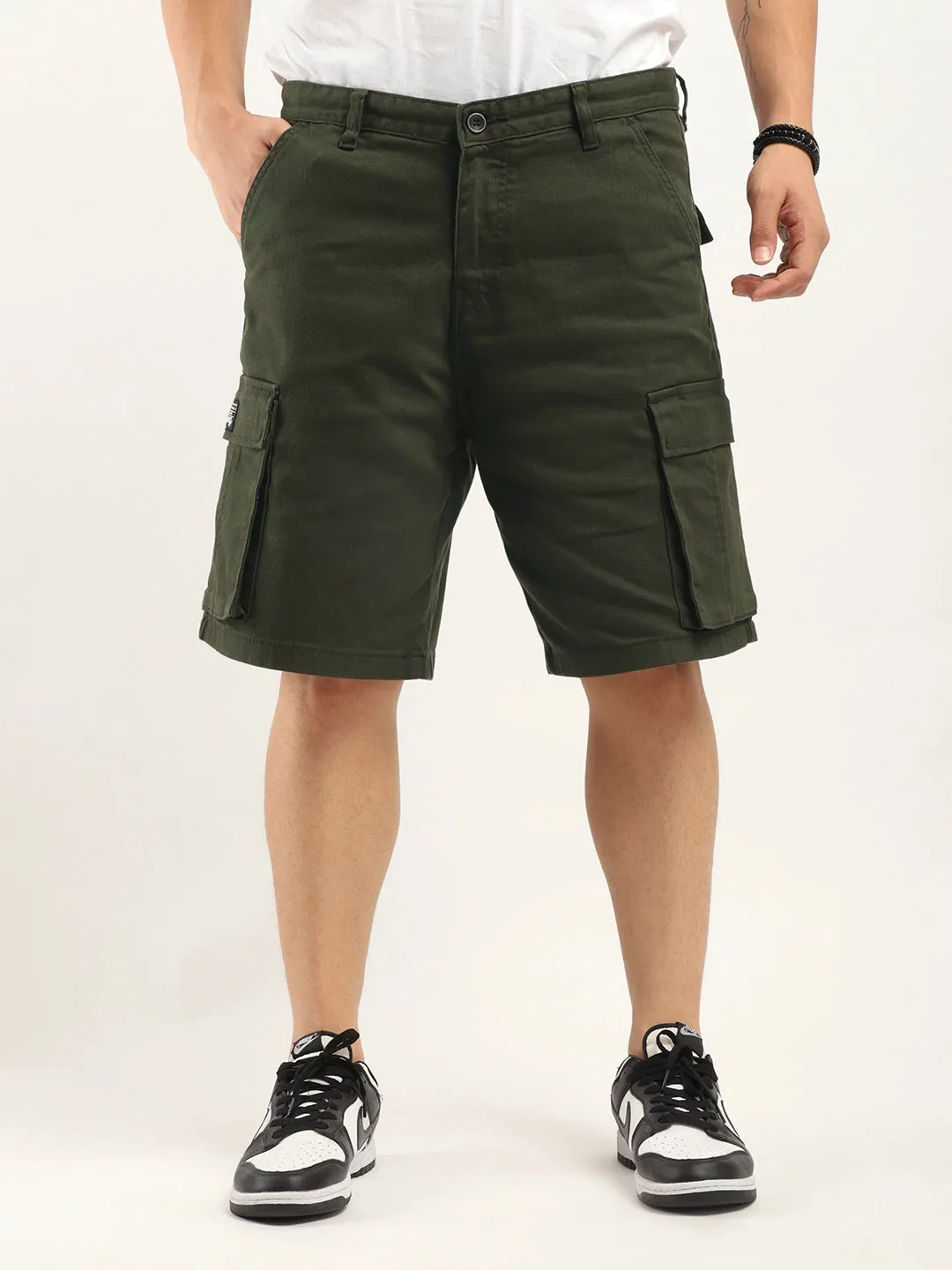 Fusion Green Cotton Shorts