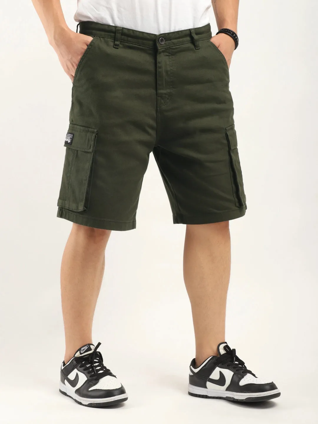 Fusion Green Cotton Shorts