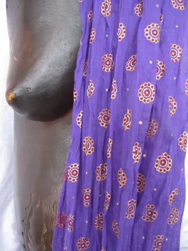 Gold flowers over Purple, Lotus Scarf