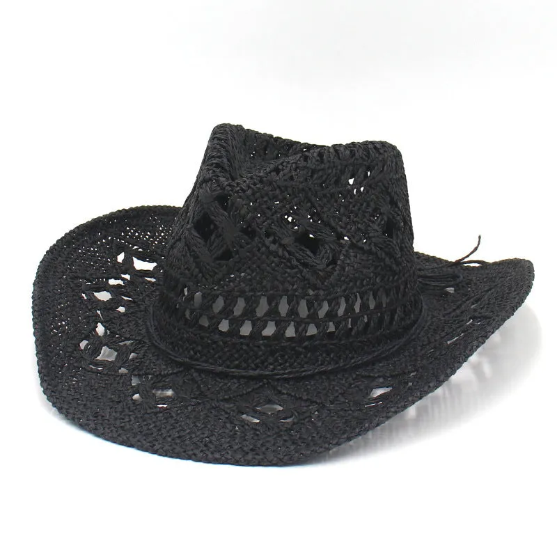 Handmade Western Straw Hollow Foldable Sun Hat