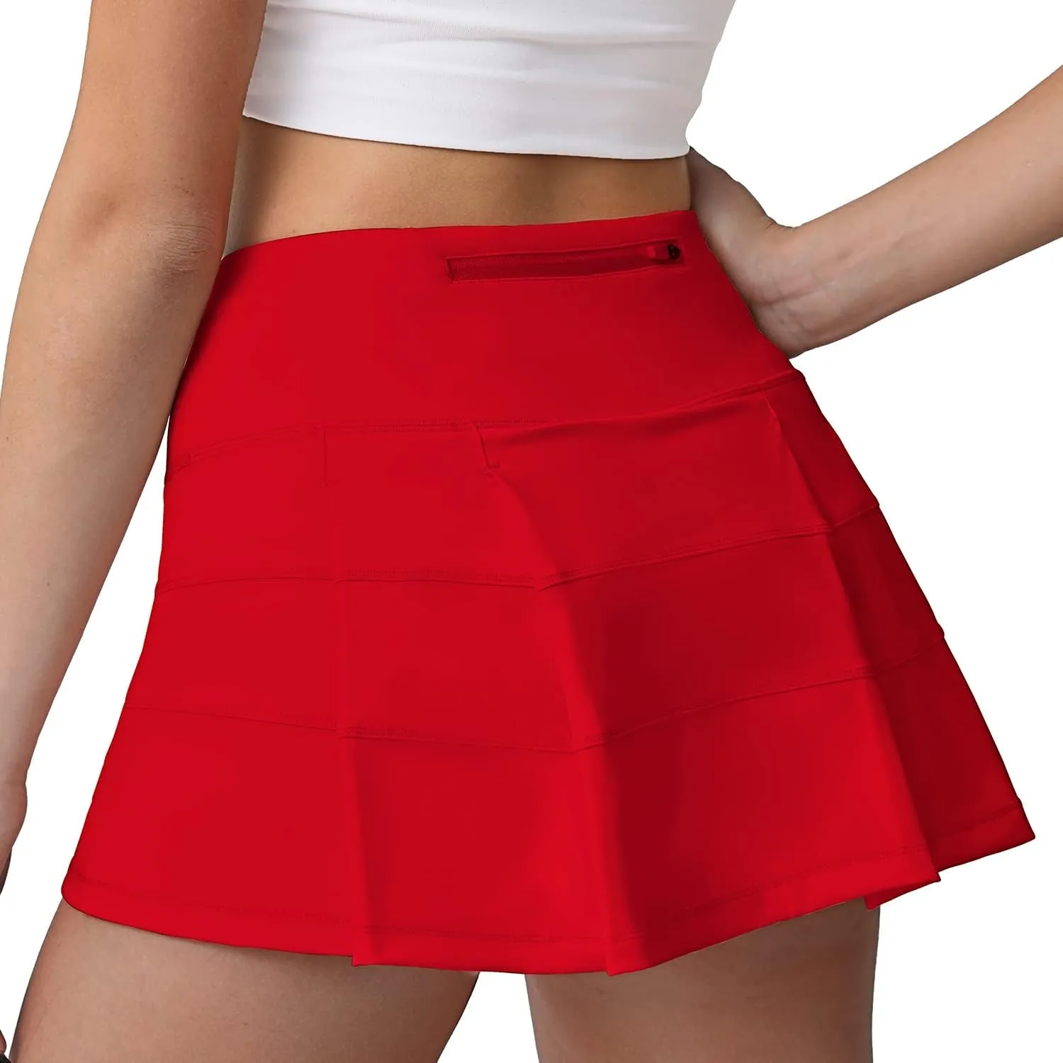 Husnainna High Waisted Pleated Tennis Skirt with Pockets Athletic Golf Skorts for Women Casual Workout Built-in Shorts