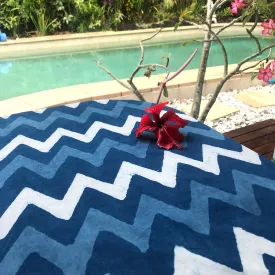 Indigo dyed Cotton Sarong or Tablecloth Fabric
