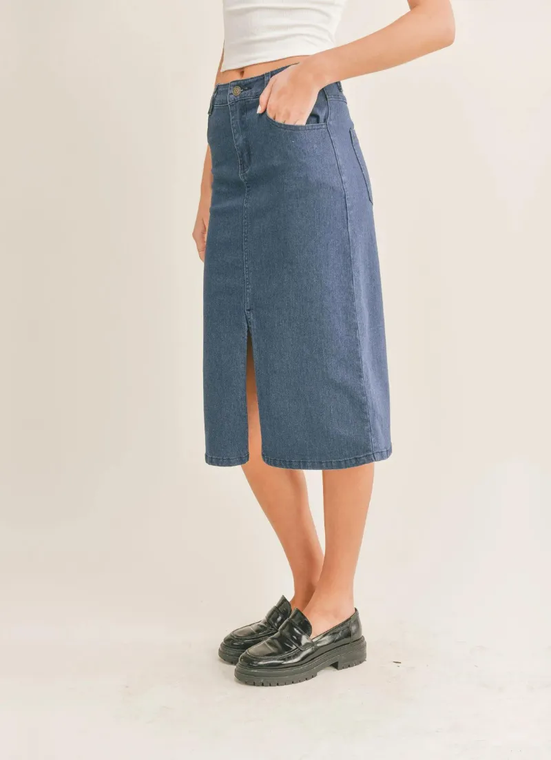 Jessica Denim Midi Skirt