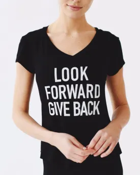Joriki | Look Forward Give Back V-neck Tee | Black