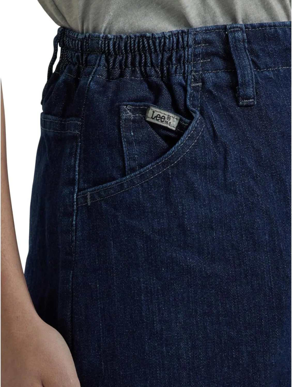 LEE Women's Relaxed-Fit Side Elastic Tapered-Leg Jean