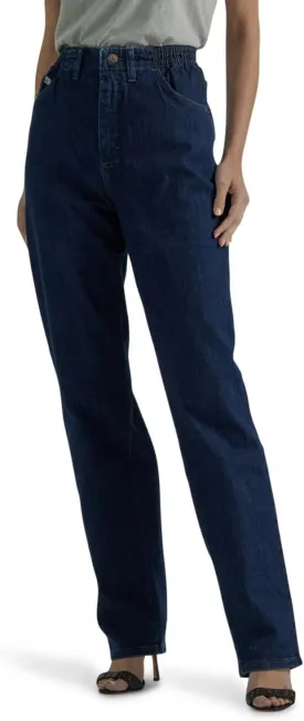 LEE Women's Relaxed-Fit Side Elastic Tapered-Leg Jean