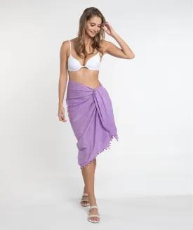 Lilac Crinkle Cotton Beach Sarong