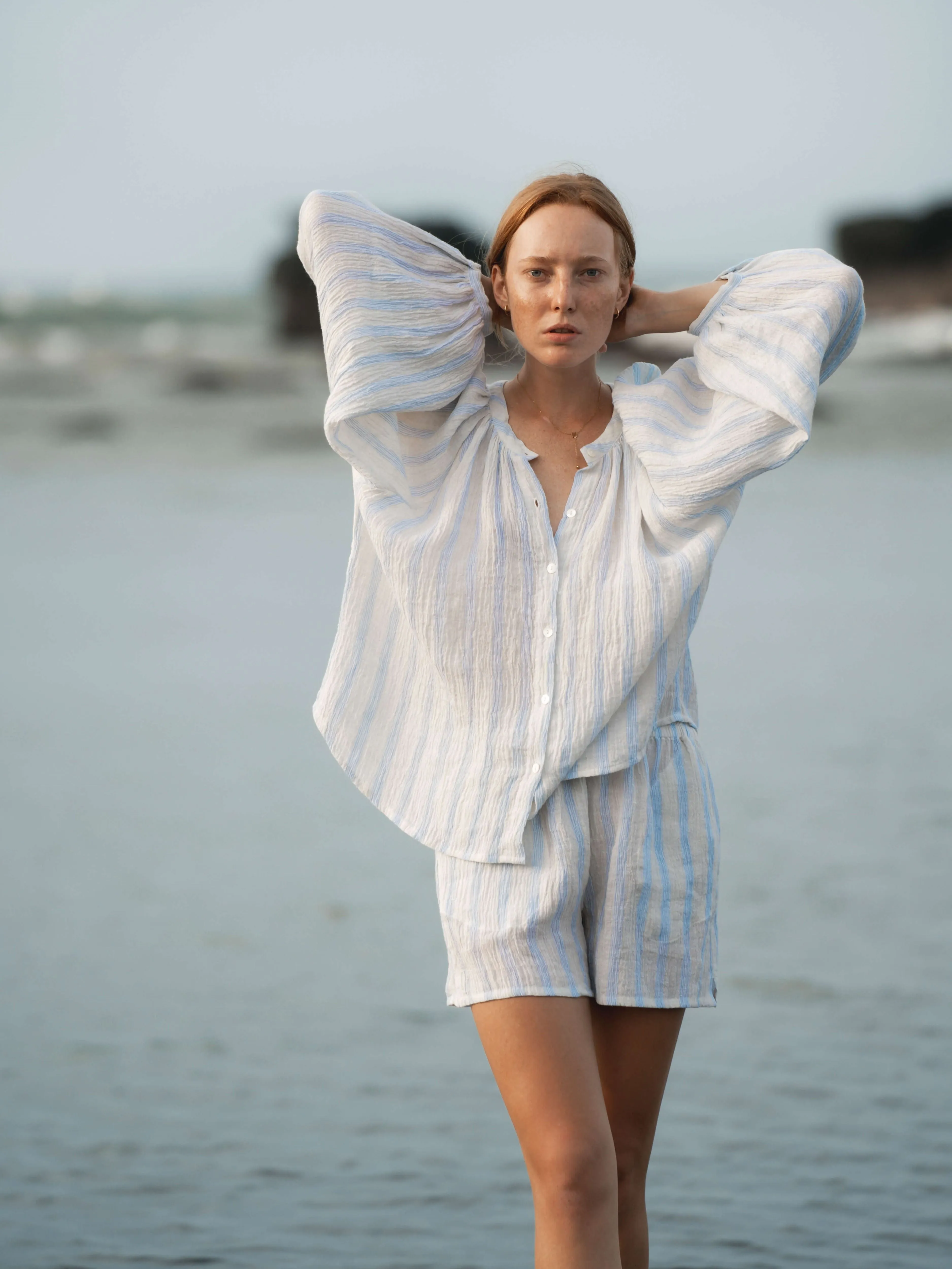 Linen Crinkle Shorts