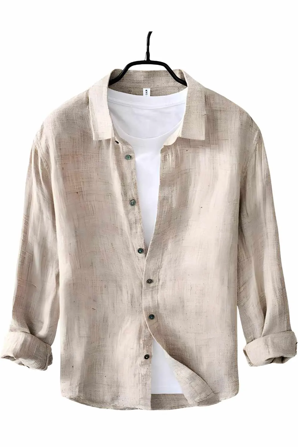 Linen Long Sleeve Shirt Men