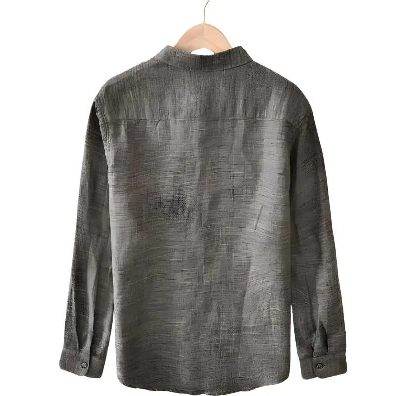 Linen Long Sleeve Shirt Men