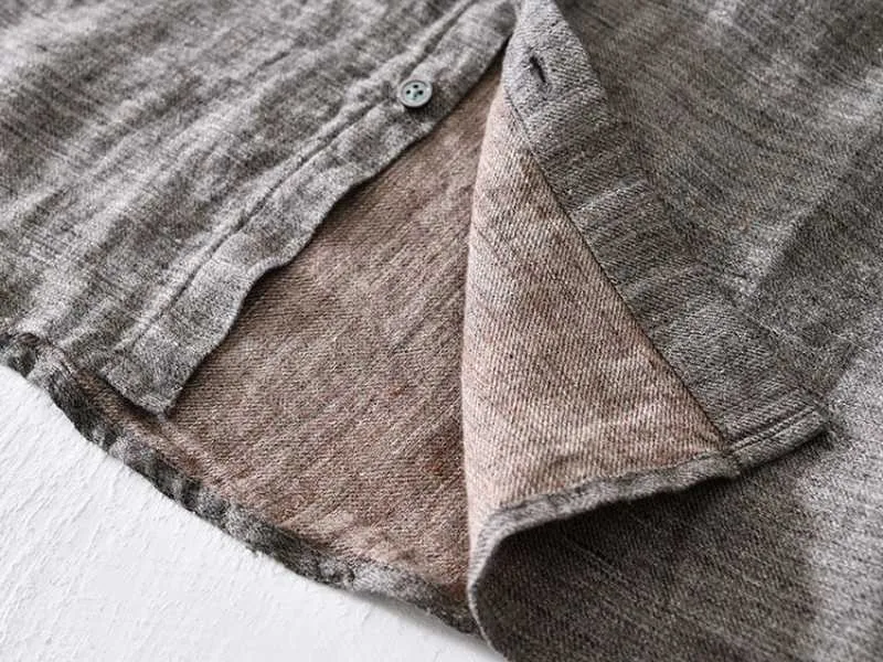 Linen Long Sleeve Shirt Men
