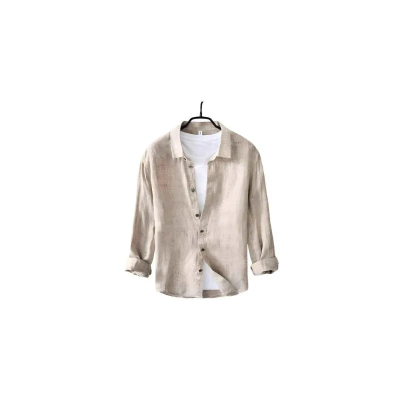 Linen Long Sleeve Shirt Men