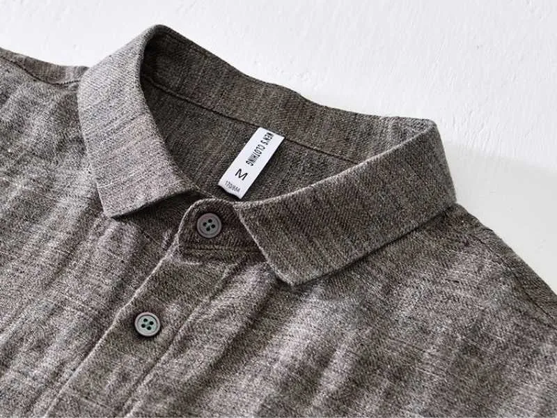 Linen Long Sleeve Shirt Men