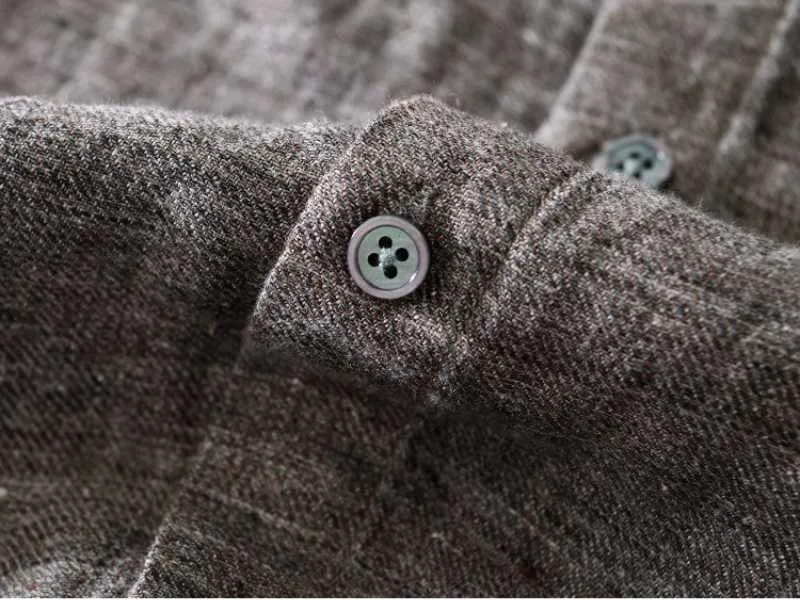 Linen Long Sleeve Shirt Men